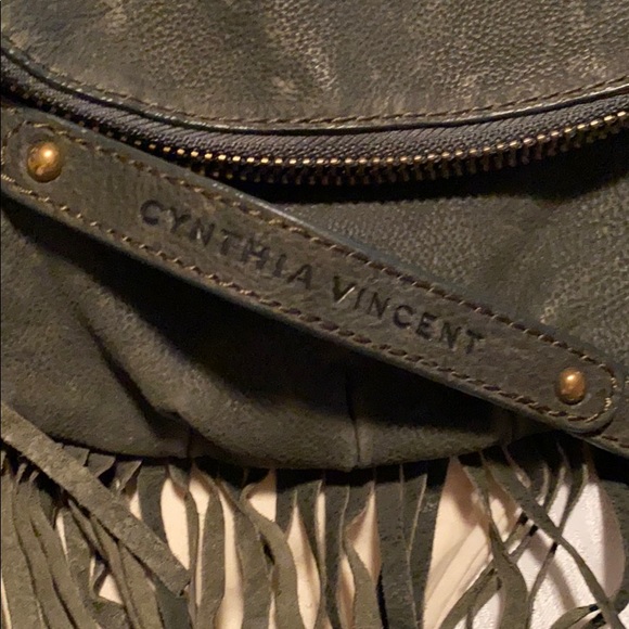 New Cynthia Vicent leather boho fringe crossbody - Picture 2 of 9